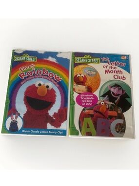 NEW Sesame Street - Letter of the Month Club & Elmo Rainbow Sealed No Plastic